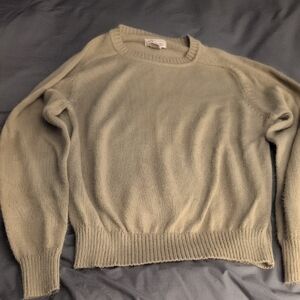 Cozy Knit Sweater in Tan Size Large